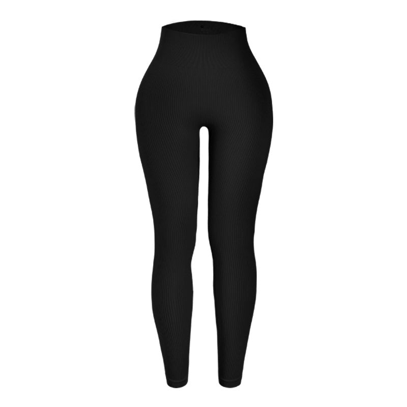 AIWICS Women's Ribbed Seamless Leggings High Waisted Yoga Pants