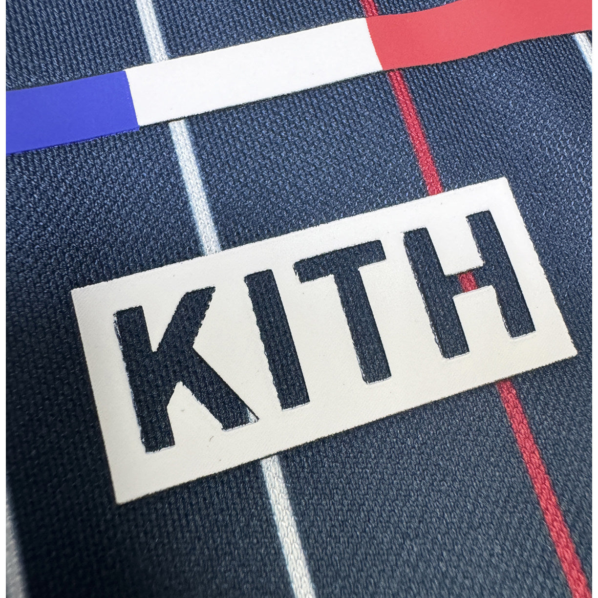 Original Kith City Collaboration Retro Street Casual Loose Unisex Lapel Short Sleeve Soccer Shirt Color-Blocked T-Shirt