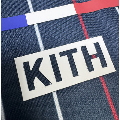 Original Kith City Collaboration Retro Street Casual Loose Unisex Lapel Short Sleeve Soccer Shirt Color-Blocked T-Shirt