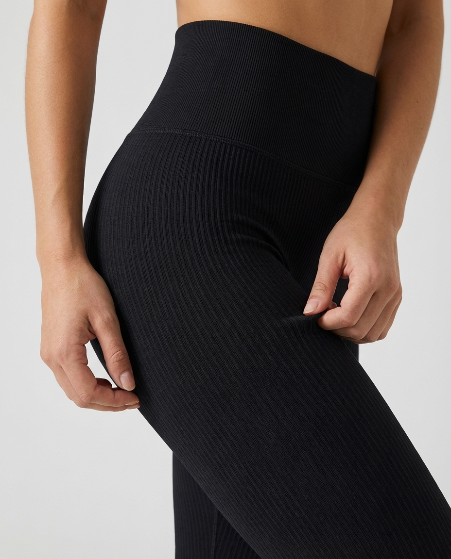 AIWICS Women's Ribbed Seamless Leggings High Waisted Yoga Pants